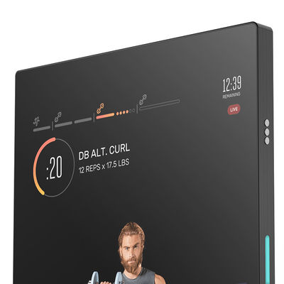 43 inch touch screen media player magic interactive android Fitness gym workout smart mirror advertising