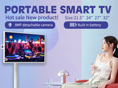 32 ইঞ্চি অ্যান্ড্রয়েড স্মার্ট ওয়্যারলেস ডিসপ্লেটচ স্ক্রিন ক্যামেরা সহ 5H 9H নিয়মিত স্ট্যান্ড